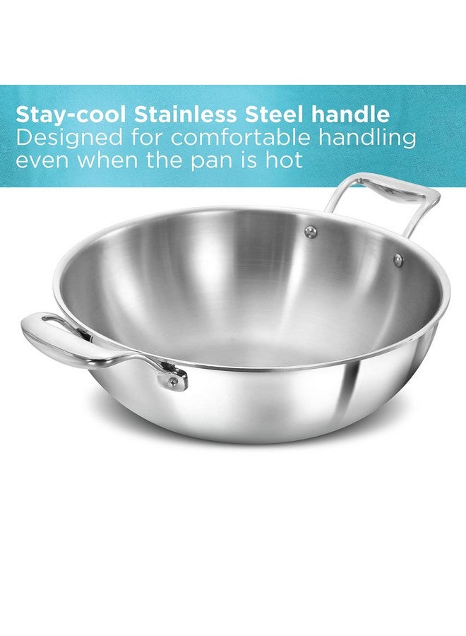 Hawkins بان عميق للقلي هاوكينز برو سعة 5 لترات، مصنوع من الفولاذ المقاوم للصدأ ثلاثي الطبقات مع مقابض من الفولاذ المقاوم للصدأ وغطاء من الفولاذ المقاوم للصدأ، فضي (PSK50S) - Image 4