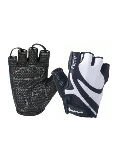 BURNLAB Flex Gym Gloves for Men and Women - Ideal for Weightlifting, Cycling, Crossfit, Offers Good Grip and Soft Padding Force Black and White