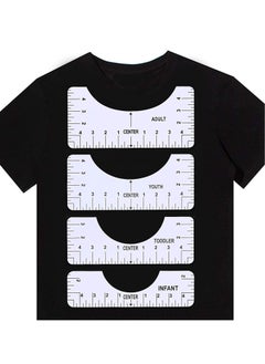 Tshirt Ruler T Shirt Alignment Tool Acrylic T-Shirt Ruler Guide to Center Designs for Vinyl and HTV Alignment Tool Style B 4PCS