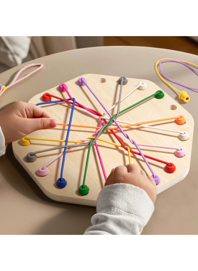 Untie The Rope Big Battle Puzzle Children Logical Thinking Challenge Board Game Exercise Concentration Parent-child Interactive Game-Color:Gb Octagonal Rope Removal Game  - Image 3