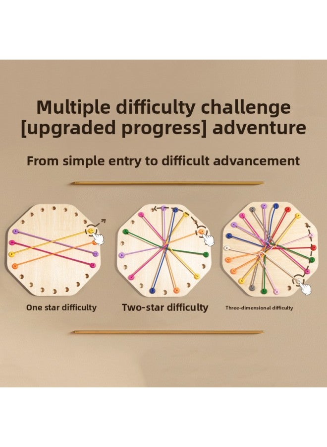 Untie The Rope Big Battle Puzzle Children Logical Thinking Challenge Board Game Exercise Concentration Parent-child Interactive Game-Color:Gb Octagonal Rope Removal Game  - Image 4