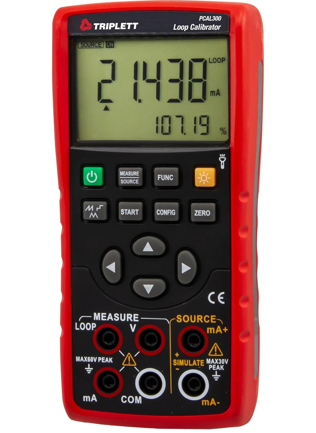 Triplett Triplett PCAL300 Loop Process Calibrator  Measure DC VoltageCurrent and Source DC mA Current  - Image 1