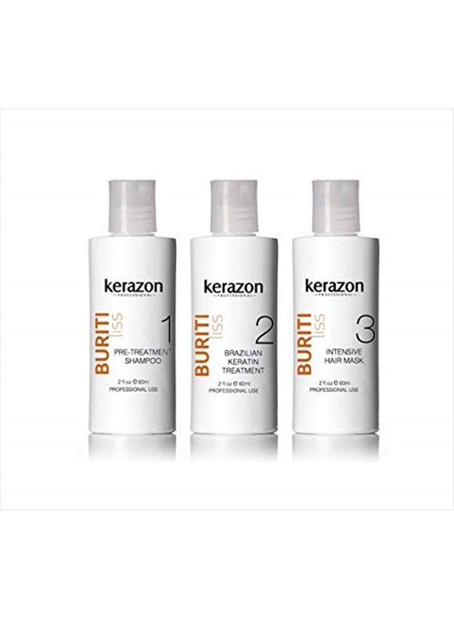 Kerazon Professional مجموعة معالجة الكيراتين البرازيلية من كيرازون 2 أونصة/60 مل - علاج كيراتينا كيراتينا برازيلينيا بارا أليسار إمبورتادا - Image 1