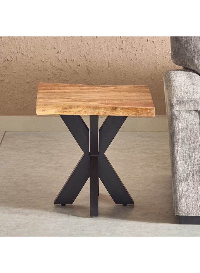 Home Box Clifton Live Edge Solid Wood End Table 55 x 55 x 55 cm - Image 2