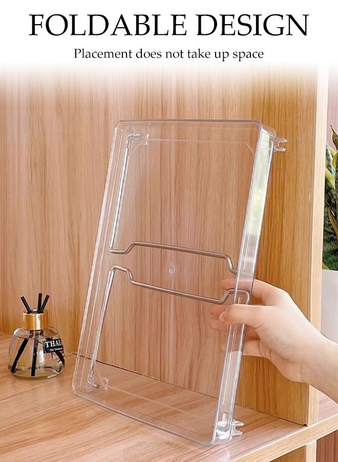 DUNISO 2 Pcs Kitchen Stackable Shelves, Cabinet Storage Organization, Storage Rack, Foldable Plasitc Storage Desk Shelf for Kitchen, Bedroom and Bathroom, Clear - Image 4