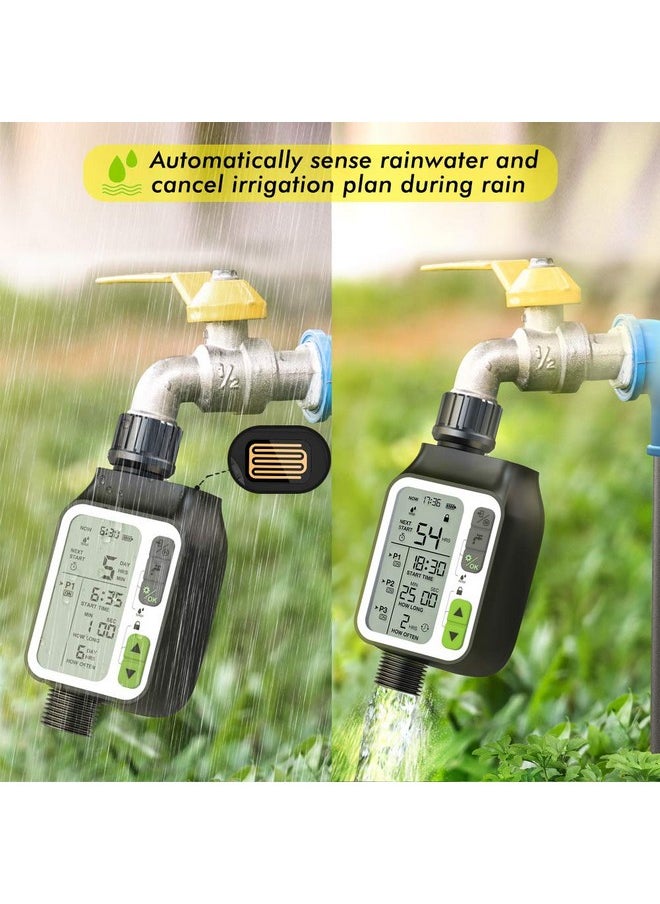 HASTHIP - HASTHIP® Drip Irrigation Timer for Garden Farm, Irrigation Water Timer with Rainy Sensor + Multi Programs Automatic Watering System, Waterproof Digital Irrigation Timer System for Lawns - Image 1