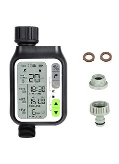 HASTHIP® Drip Irrigation Timer for Garden Farm, Irrigation Water Timer with Rainy Sensor + Multi Programs Automatic Watering System, Waterproof Digital Irrigation Timer System for Lawns