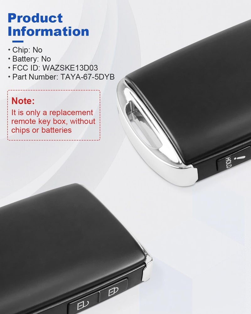 ANODZU Mazda CX-3 CX-5 CX-9 Key Fob Case Shell Replacement - Image 3