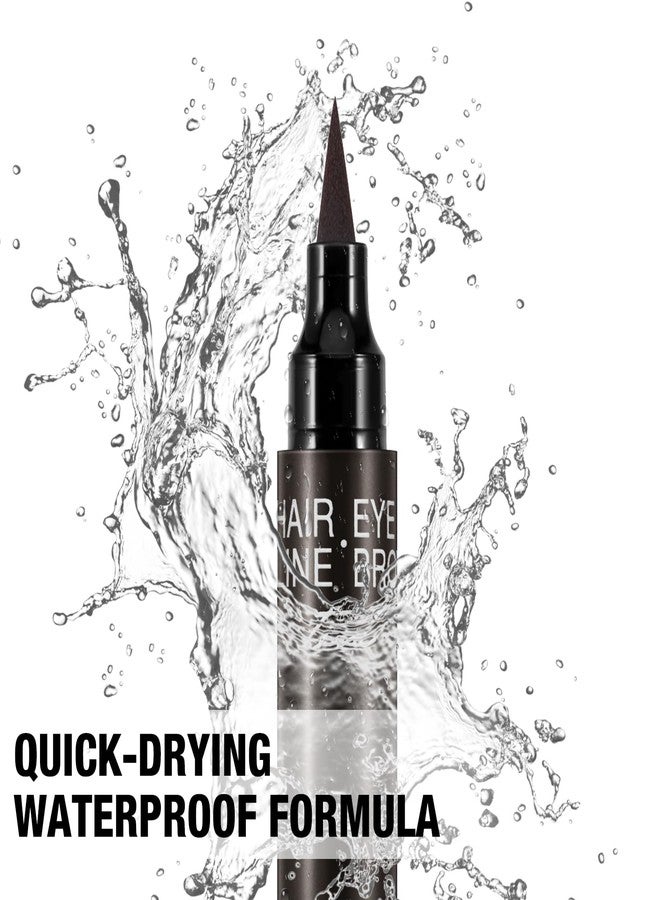 بوبين قلم بوبين 2 في 1 لتغطية جذور الشعر، متعدد الاستخدامات، لتغطية جذور الشعر الخفيف ورسم خط العين والحواجب، مقاوم للماء ويدوم طويلاً للنساء - Image 4