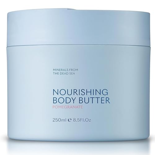 SEACRET POMEGRANATE BODY BUTTER Hydrating Body Moisturizer Cream with Shea and Cocoa Butter Vitamins E  C and Dead Sea Minerals for All Skin Types 85 FL OZ Pomegranate