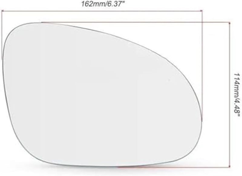 Wivplex Heated Rearview Side Mirror Glass for VW Golf Mk5 - Image 5