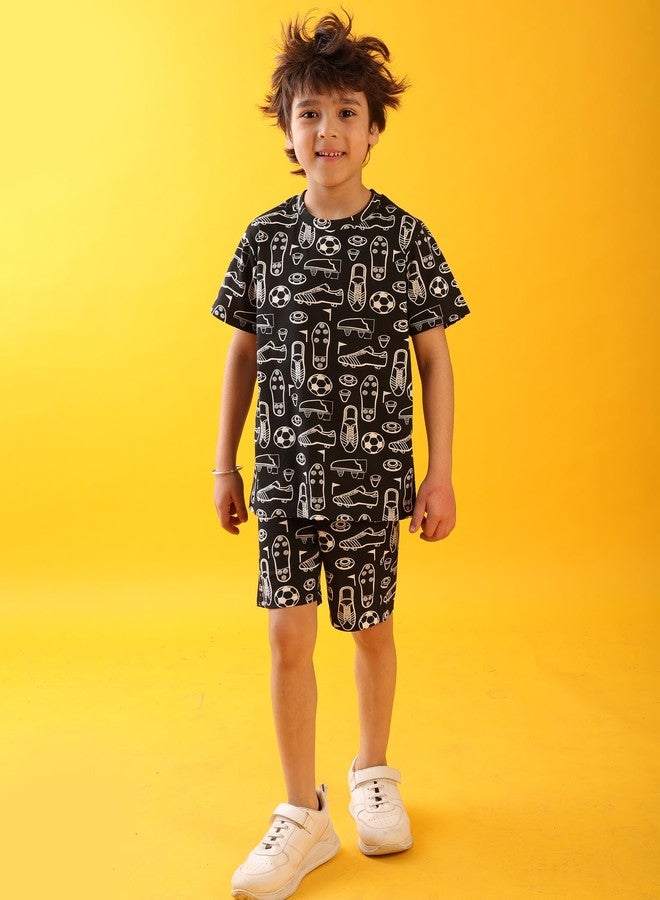 انثريلو طقم حذاء كرة قدم أنثريلو - تيشيرت وشورت - أسود - Image 5