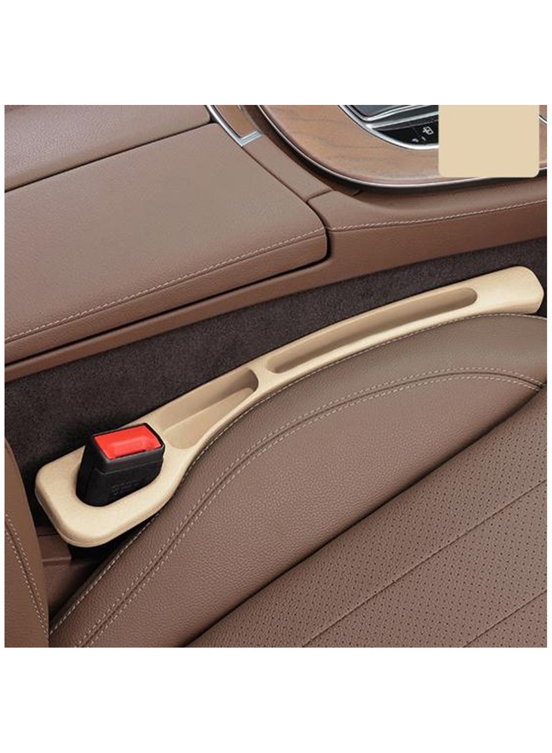 YOUFO Beige Car Seat Side Gap Filler with Storage Tray | Universal Fit Interior Pocket Organizer for Coins, Phones, Cards | Set of 2 Anti-Drop Seat Gap Fillers for Most Vehicles - Image 4