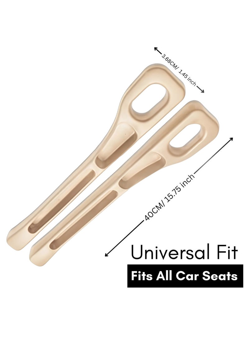 YOUFO Beige Car Seat Side Gap Filler with Storage Tray | Universal Fit Interior Pocket Organizer for Coins, Phones, Cards | Set of 2 Anti-Drop Seat Gap Fillers for Most Vehicles - Image 5