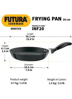 Hawkins Futura Nonstick Frying Pan Without LID and Induction Compatible Base, 22cm, 3.25mm Thick, 1 Litres, Black - pzsku/Z425F1C956362C50FF895Z/45/_/1739212871/df4f2d50-aa26-4205-9690-0e8618135b60