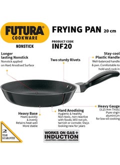 Hawkins Futura Nonstick Frying Pan Without LID and Induction Compatible Base, 22cm, 3.25mm Thick, 1 Litres, Black - pzsku/Z425F1C956362C50FF895Z/45/_/1739212878/be447738-5cc8-4d7d-9e6d-8bb2155bef99