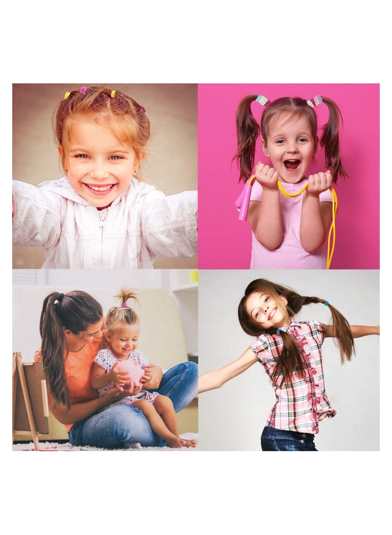 أوريتي 200 قطعة من ربطات شعر الأطفال، عصابات شعر متعددة الألوان بدون تجاعيد، أربطة شعر مطاطية صغيرة، حاملات ذيل حصان، إكسسوارات شعر للأطفال البنات والرضع والأطفال الصغار، قطر 2.5 سم - Image 5