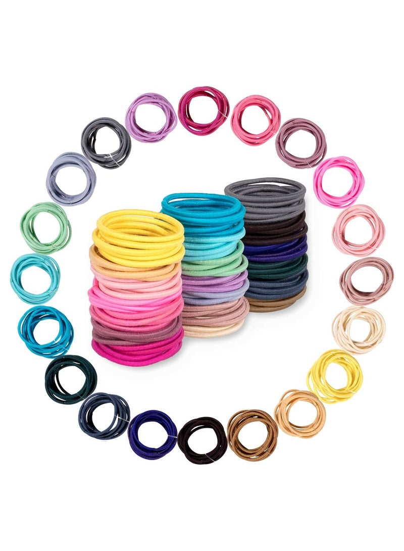 أوريتي 200 قطعة من ربطات شعر الأطفال، عصابات شعر متعددة الألوان بدون تجاعيد، أربطة شعر مطاطية صغيرة، حاملات ذيل حصان، إكسسوارات شعر للأطفال البنات والرضع والأطفال الصغار، قطر 2.5 سم - Image 1