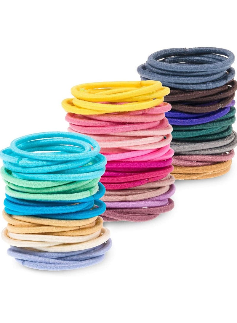 أوريتي 200 قطعة من ربطات شعر الأطفال، عصابات شعر متعددة الألوان بدون تجاعيد، أربطة شعر مطاطية صغيرة، حاملات ذيل حصان، إكسسوارات شعر للأطفال البنات والرضع والأطفال الصغار، قطر 2.5 سم - Image 2