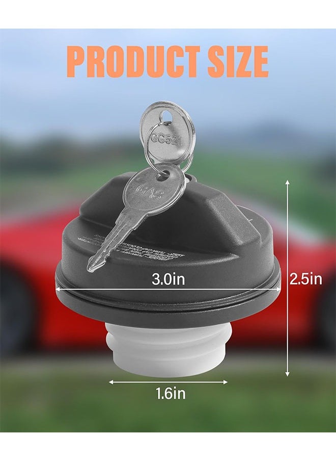 زفيف قفل غطاء الغاز مع مفتاحين، غطاء وقود القفل متوافق مع Chevy Honda Nissan Acura Mazda Cadillac GMC Vehicle 4Runner FJ Cruiser Silverado Camaro والمزيد، استبدال #10504 77300-47020  - Image 3