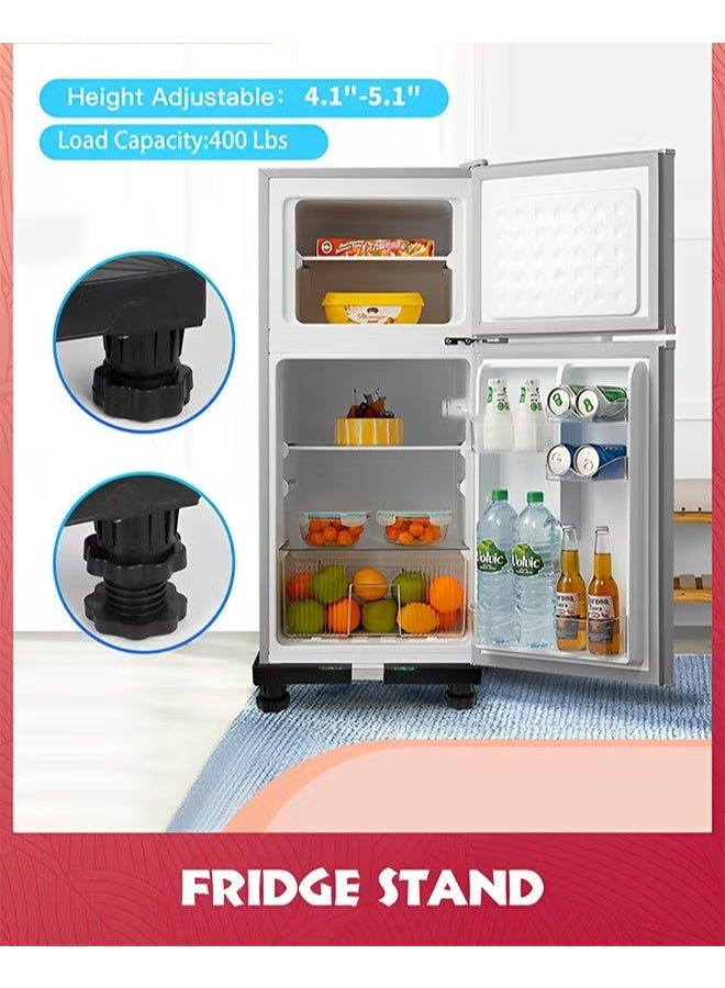 EETU Washing Machine Stand, Adjustable Refrigerator Stand With 8 Strong Feet,Washing Machine Pedestal Multi-Functional Base For Dryer,Black - Image 2