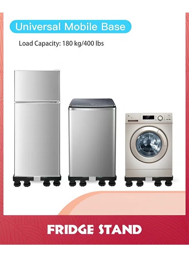 EETU Washing Machine Stand, Adjustable Refrigerator Stand With 8 Strong Feet,Washing Machine Pedestal Multi-Functional Base For Dryer,Black - Image 4