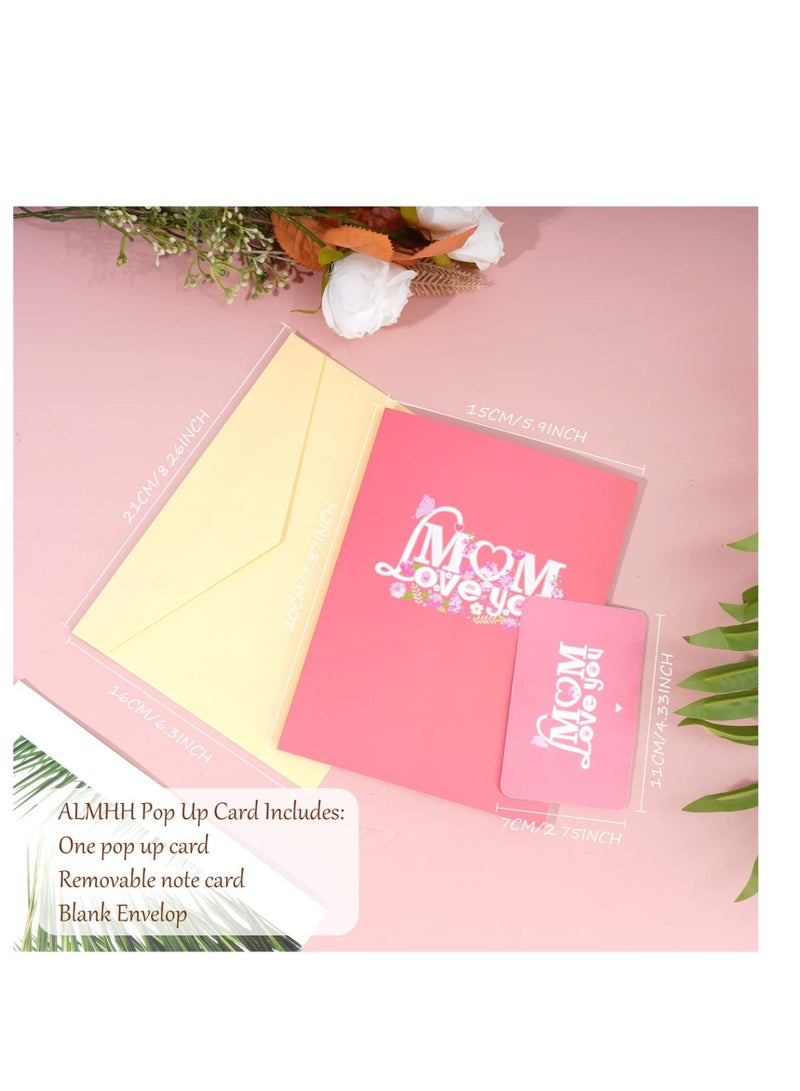 Mothers Day Card, Mothers Day Cards, Love Pop Cards for Mom, Happy Mothers Day Card, for give 3D Mothers Day Card from Daughter or Son, Unique Mothers Day Gifts(5.9 X 7.87” Pop Up ) - Image 5
