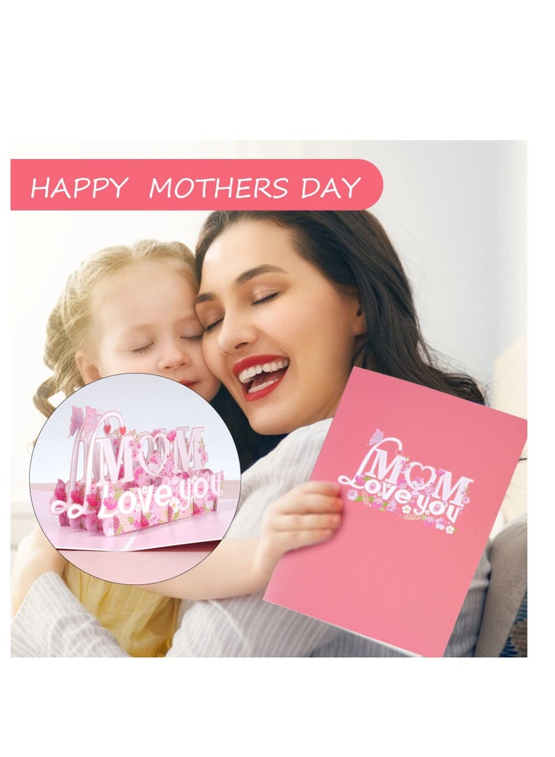Mothers Day Card, Mothers Day Cards, Love Pop Cards for Mom, Happy Mothers Day Card, for give 3D Mothers Day Card from Daughter or Son, Unique Mothers Day Gifts(5.9 X 7.87” Pop Up ) - Image 2