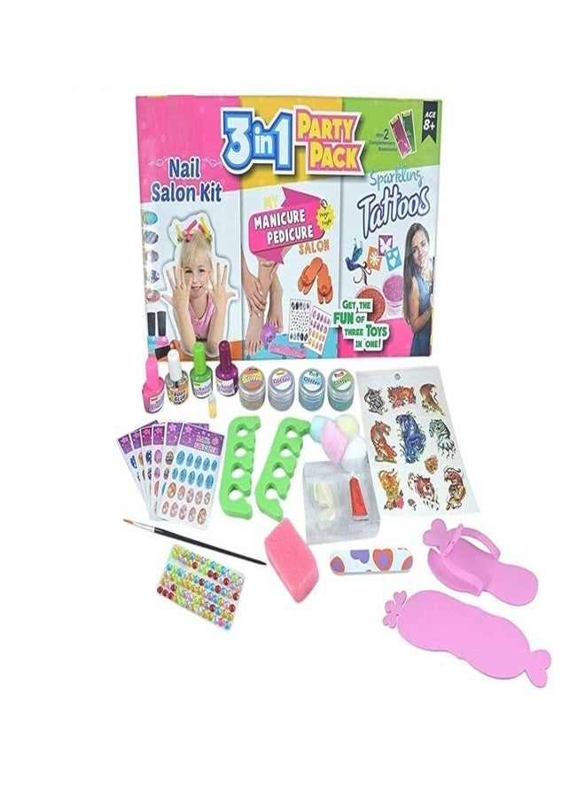 Medigo Tatoo and Nail Trends Makeup Game for Girls Best Birthday Gift for Girls 3-in-1 Awesome Craft kit - Creative Toy and DIY Set for Kids - 5 Years and Above- Multi Color. - Image 4