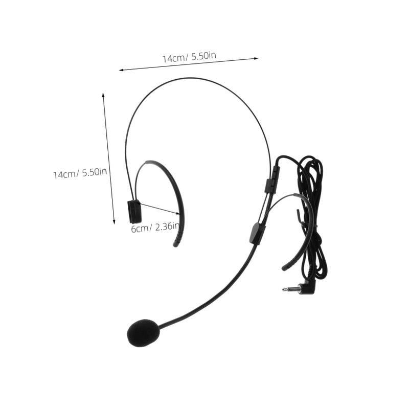 Head Mounted Microphone for Stage Lectures Presentations Singing Tour Guides Black - Image 3