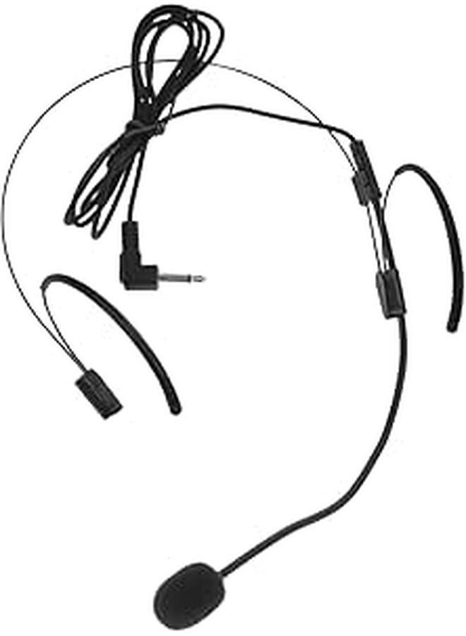 Head Mounted Microphone for Stage Lectures Presentations Singing Tour Guides Black - Image 1