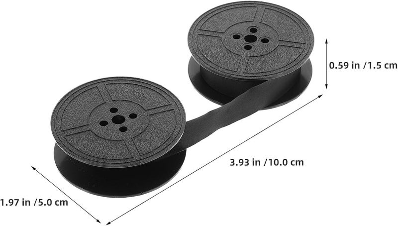 Generic 5pcs Typewriter Ribbon Replacement - Black Nylon Twin Spool Ink Ribbon for Typewriter - Compatible with GR9 1009FN 1066FN NE800 NE3000 for Office Retro Writing Scenes - Image 2