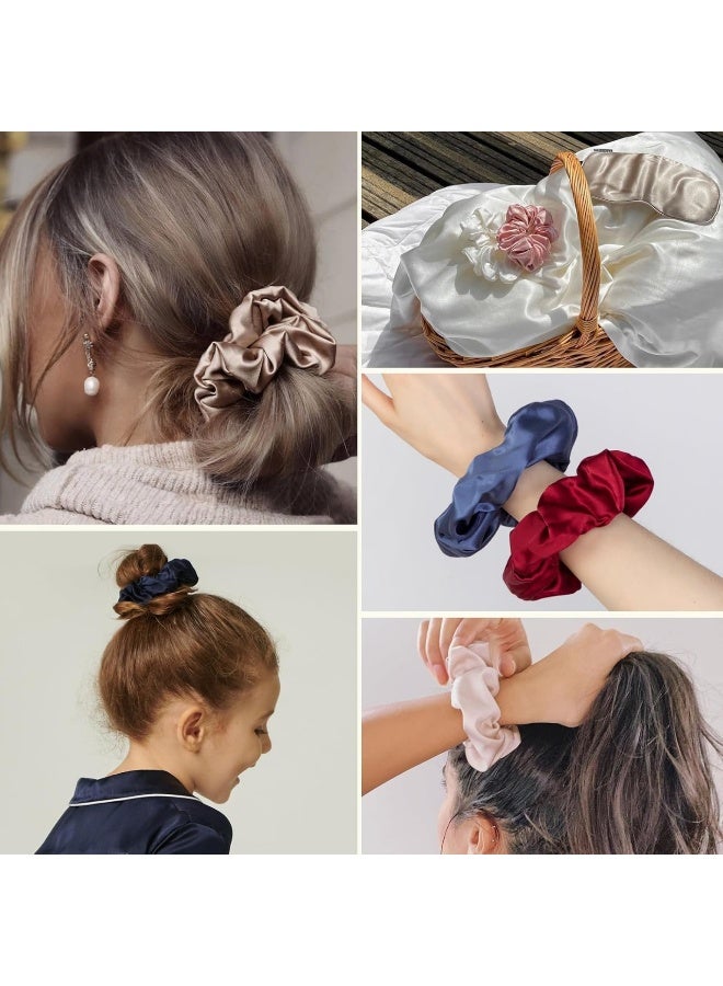 Silk Satin Hair Ties for Women & Girls – Thin & Flexible Ponytail Scrunchies (2 Pieces Black) - Image 3