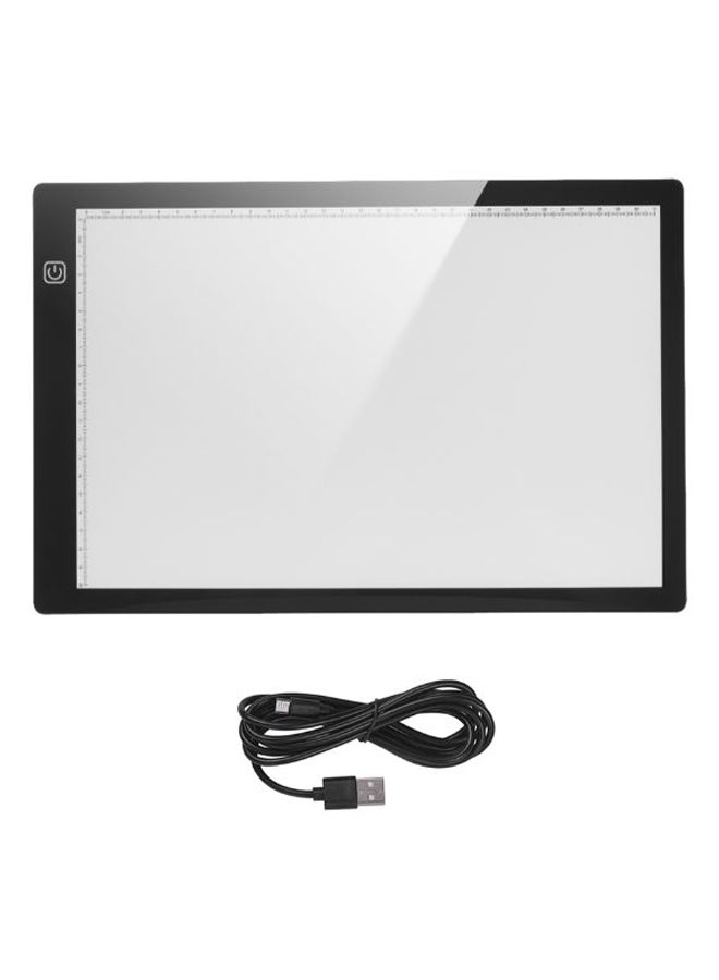 NIBEMINENT Magnetic A4 LED Tracing White Board With USB Cable Black/White - Image 1