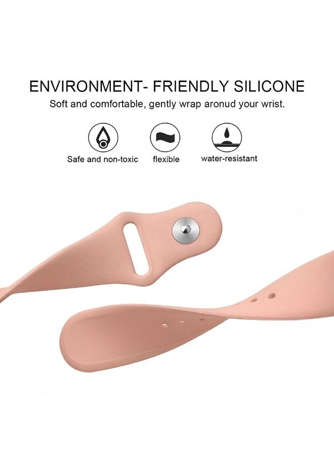 Apple Watchband 42MM/44MM/45MM/49MM Silicone Strap for Apple Watch All Series Sand Pink - view 3