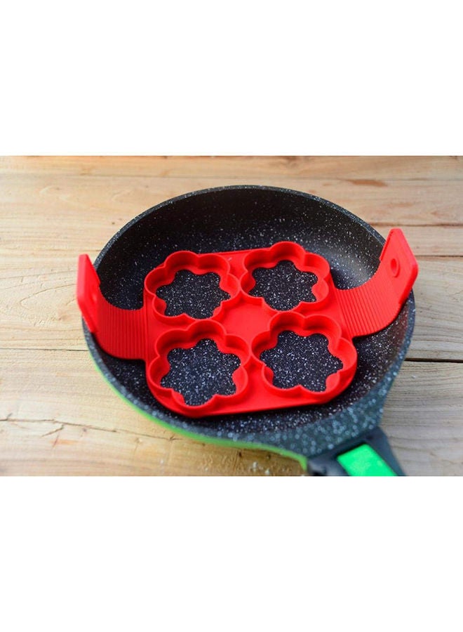 NIBEMINENT Flower Shape Egg Cake Mould Red  - Image 2