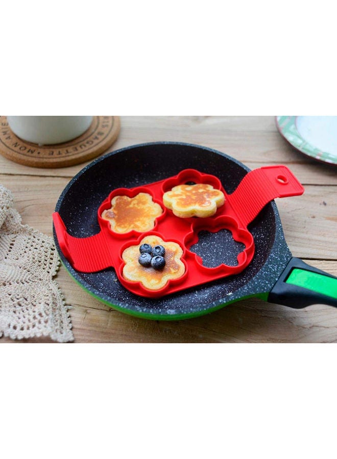 NIBEMINENT Flower Shape Egg Cake Mould Red  - Image 4