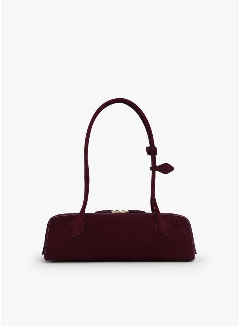 عاليا باريس حقيبة كتف "لو تيكل" متوسطة الحجم من جلد السويد من أليا - Image 3