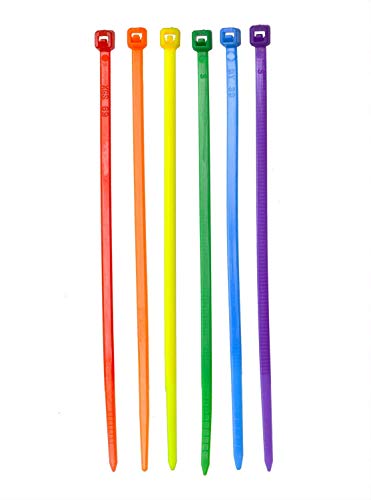 Mini Skater 6 Inch Assorted Colored Nylon Cable Wire Ties Heavy Duty Self-Locking Zip Ties for Home Office Garage and Workshop,700 Pieces - Image 2