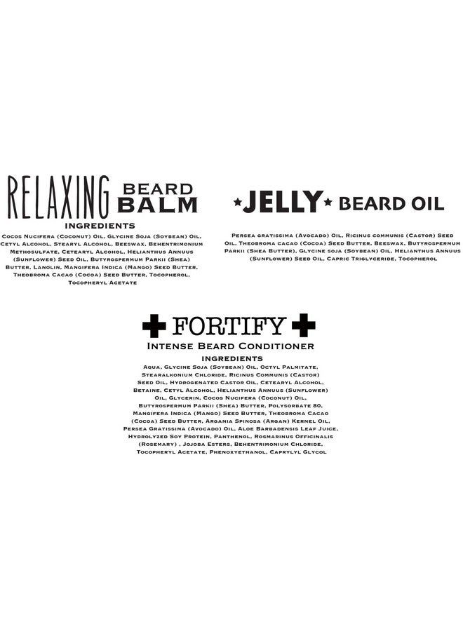 bossman Essentials Beard Kit For Men Beard Oil Jelly, Fortifying Conditioner Cream, Beard Balm Grooming Growth Care Accessories (Gold) - Image 4
