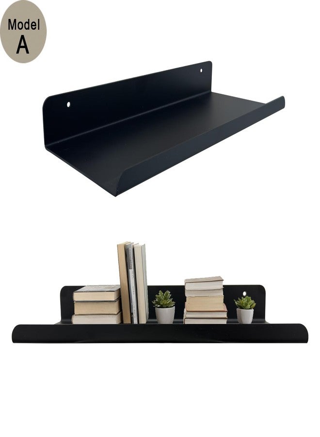TRAIN2 ART Wall Shelves for Wood Slat Acoustic Panels, 2 Pack 8x4 Inch and 12x4.8 Inch Retail Display Shelves for Storage, Metal Boutique Display Shelf Accessories for 3D Wall Panels - Image 3