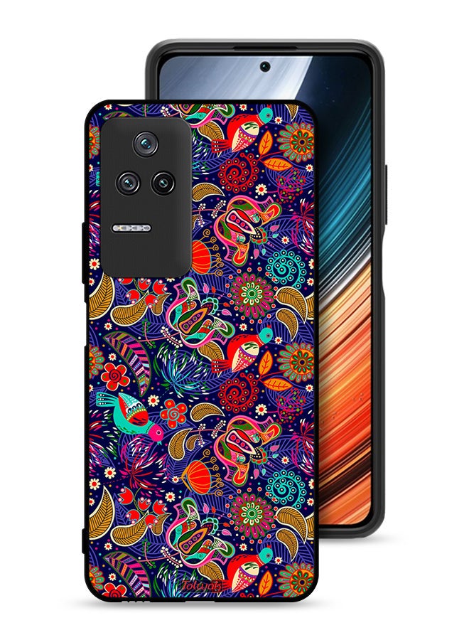 Tolwak Xiaomi Redmi K50 Pro Protective Case Cover Pattern Colorful Birds Leaf Flowers - Image 1