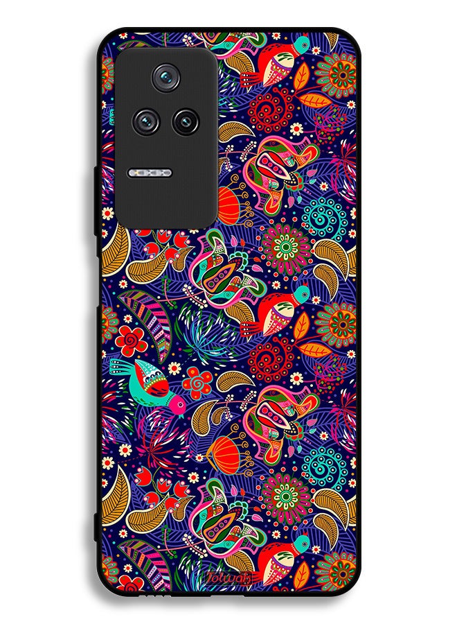 Tolwak Xiaomi Redmi K50 Pro Protective Case Cover Pattern Colorful Birds Leaf Flowers - Image 2