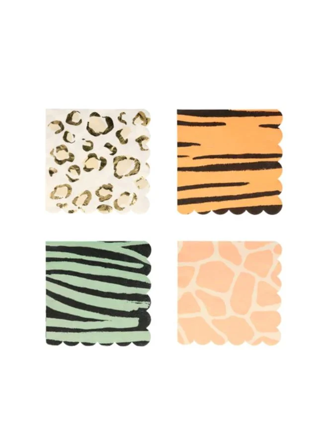 Meri Meri Safari Animal Print Small Napkins