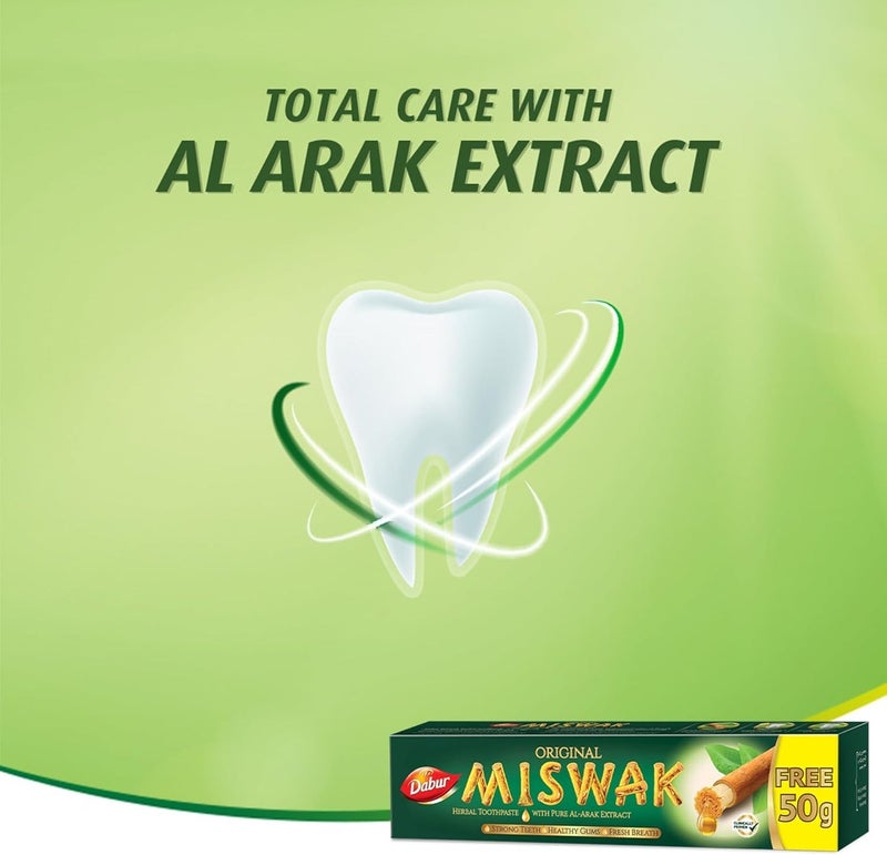Dabur Miswak Herbal Toothpaste (120g + 50g Free) - Image 5