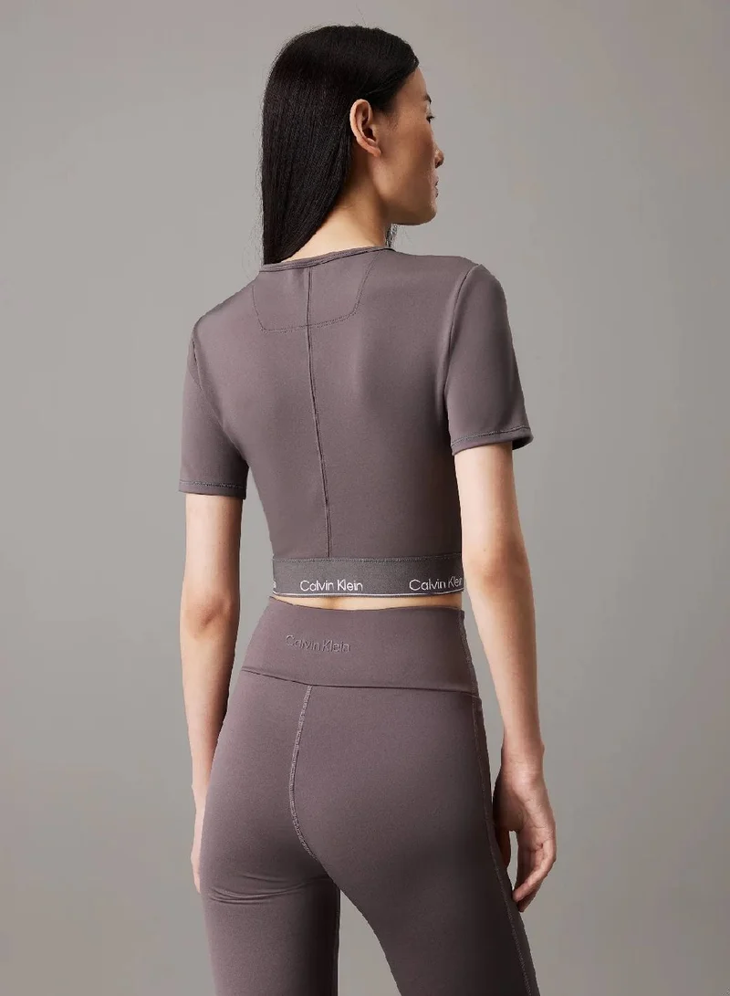 CALVIN KLEIN Cropped Gym T-shirt
