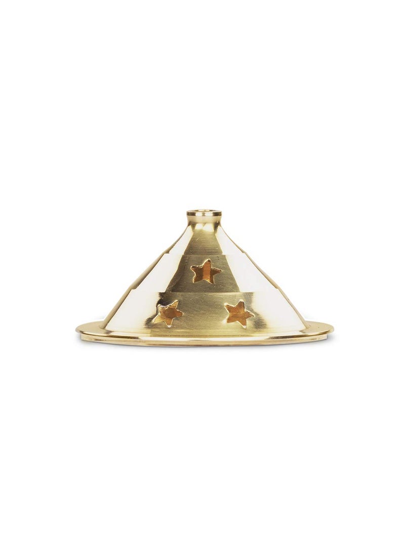 BOROSIL Borosil Medium Size Mangal Diya Decorative Brass Glass Oil Lamp Tea Light Holder Diya with Borosilicate Glass Puja Dia for Mandir Lantern Diya with Glass Cover  - Image 5