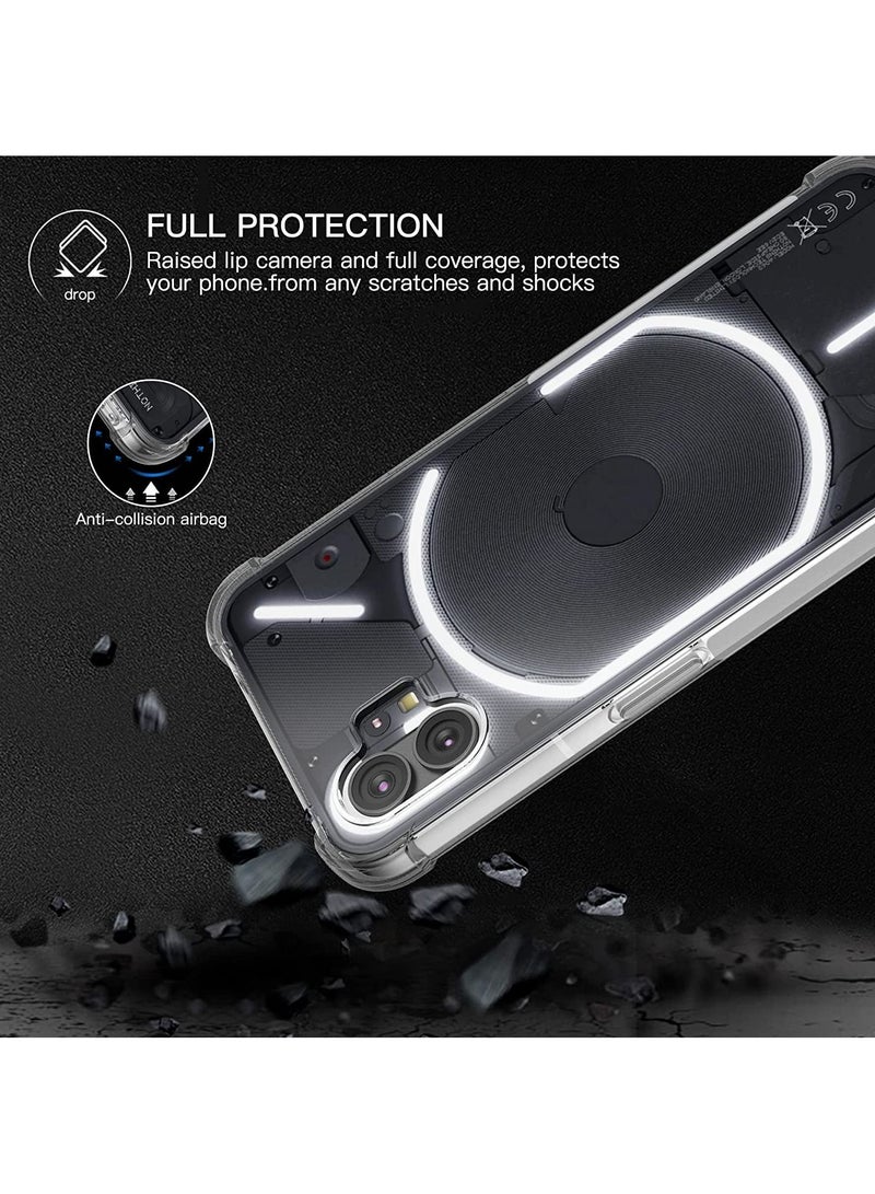 IAF Case for Nothing Phone 1, Crystal Clear Cover Bumper with Reinforced Corners Slim Fit Shockproof Flexible TPU Phone Case for Nothing Phone (1) Transparent - Image 2