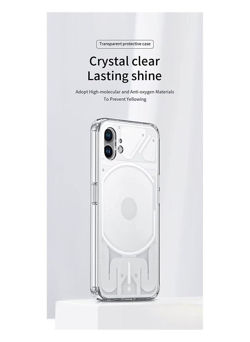 IAF Case for Nothing Phone 1, Crystal Clear Cover Bumper with Reinforced Corners Slim Fit Shockproof Flexible TPU Phone Case for Nothing Phone (1) Transparent - Image 3