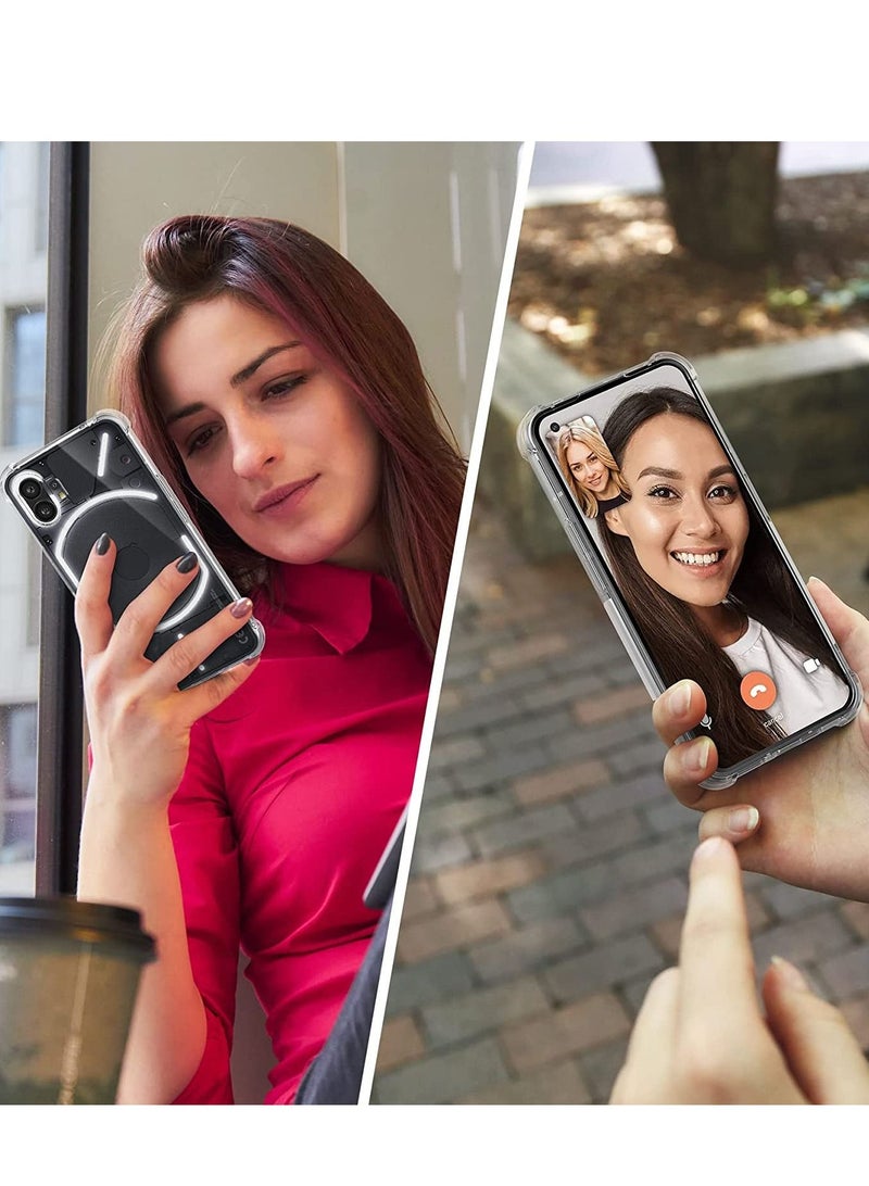 IAF Case for Nothing Phone 1, Crystal Clear Cover Bumper with Reinforced Corners Slim Fit Shockproof Flexible TPU Phone Case for Nothing Phone (1) Transparent - Image 1